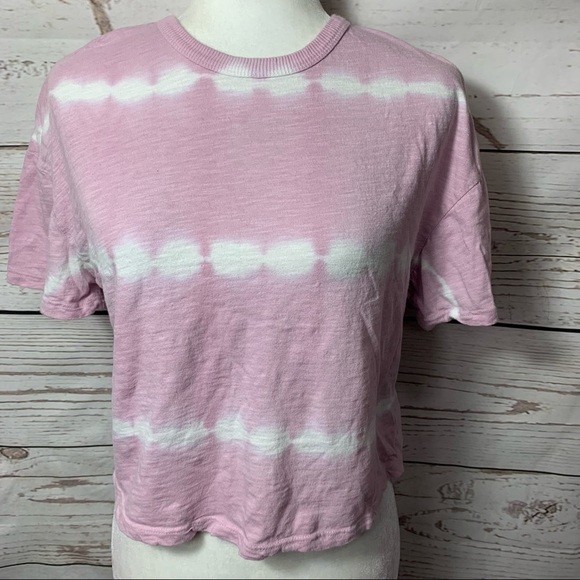 So Oversized Tie Dye Short Sleeve Crop Tee - Picture 2 of 5